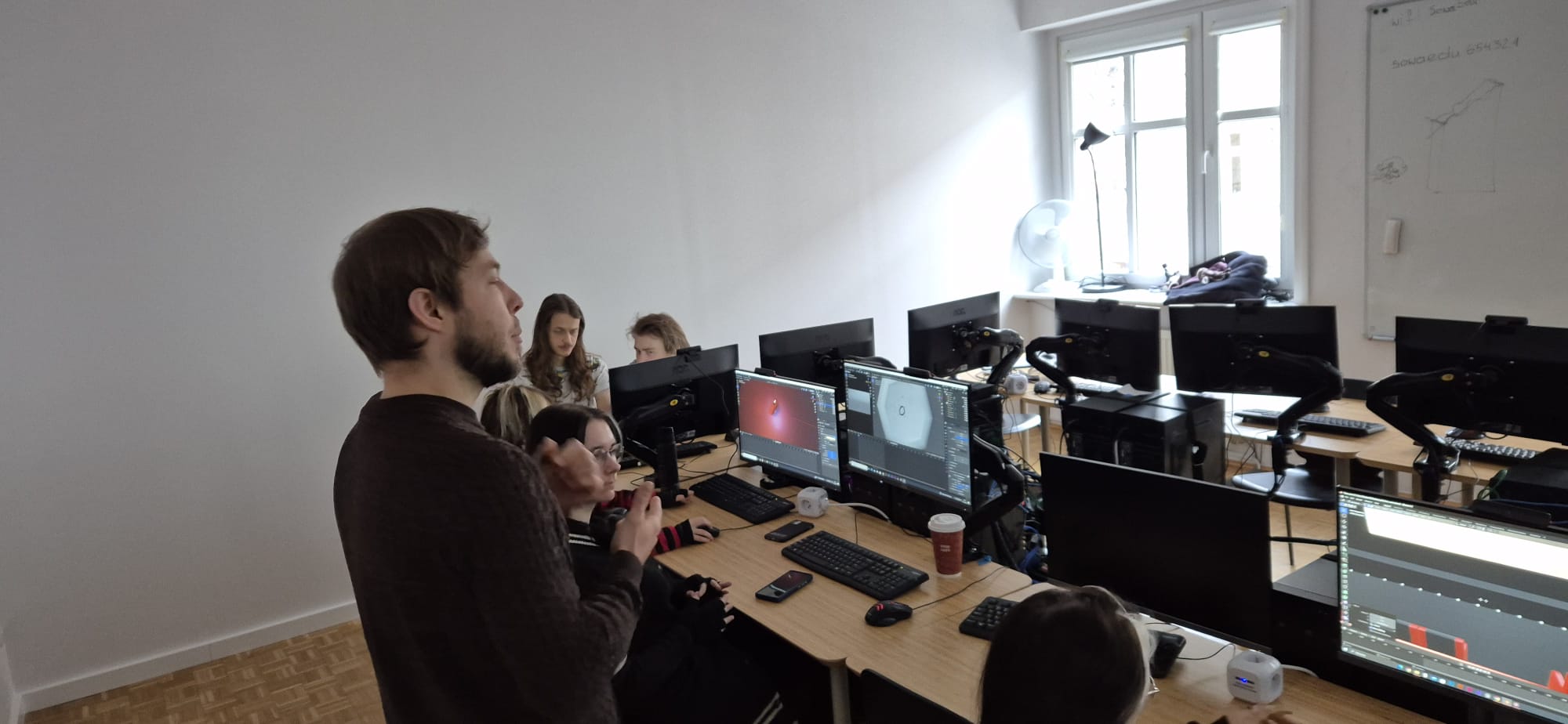 Zajęcia grafiki 3d i Unrealu w pracowni komputerowej