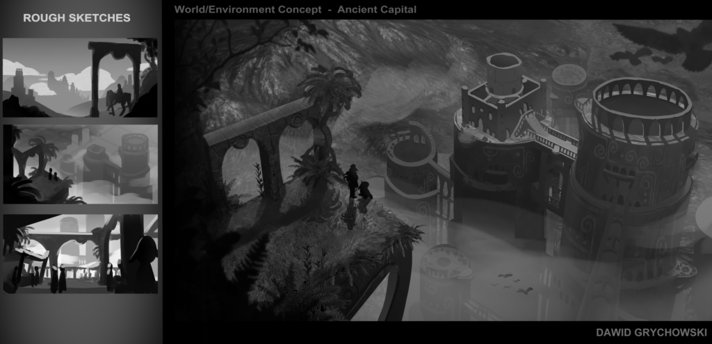 Projektowanie przedmiotów podczas zajęć Concept artu w sowa-edu